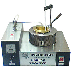 Аппарат для определения температуры вспышки в открытом тигле по методу Кливленда с 2 видами поджига ТВО-2-ПХП