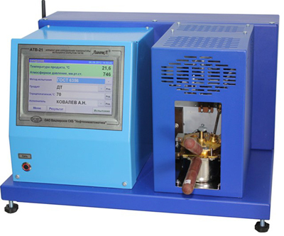 Аппарат автоматический АТВ-21 для определения температуры вспышки в закрытом тигле (ГОСТ 6356-75, ISO 2719-88(A), ASTM D-93)