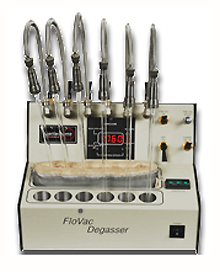Дегазатор для подготовки образцов в потоке газа и в вакууме FloVac Degasser