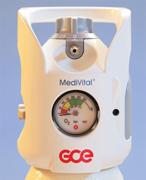 Баллонный вентиль MediVital® со встроенным регулятором давления для использования с медицинскими газами