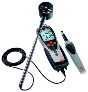 Многофункциональный измерительный прибор со встроенной функцией измерения дифференциального давления для систем ОВК и оценки качества воздуха в помещениях Testo 435-4