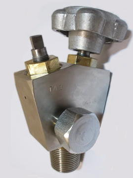 Двухвентильный запорный клапан из нержавеющей стали ВС-16К с сифонной трубкой